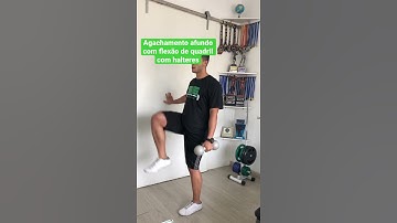 Agachamento afundo com flexão de quadril com halteres - prof. Matheus Gomes #shorts