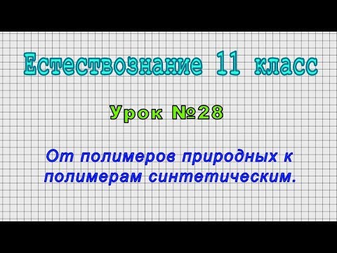 Естествознание 11 класс (Урок№28 - От полимеров природных к полимерам синтетическим.)