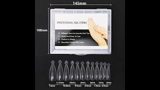 120 قطعة / المجموعة أشكال الأظافر كاذبة العفن مربع الخنجر نصائح حادة نهاية الخنجر وهمية مسمار uv gel screenshot 1