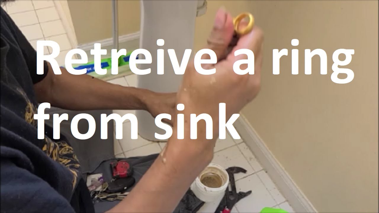 How to retrieve a ring from a bathroom sink or kitchen sink - YouTube