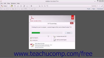 Scanning into a PDF Document - Adobe Acrobat XI Training Tutorial Course