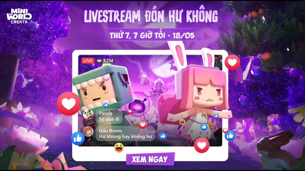 Mini World Official Live Stream: Khám Phá Đêm Hư Không Cùng Long Dino ...