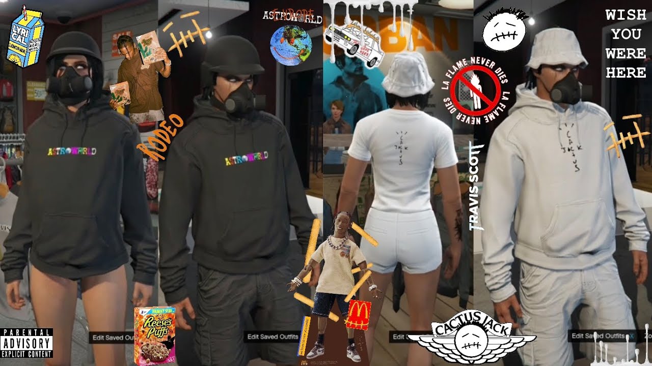 Gta 5 Online 🍾travis Scott Matching Couple Outfits 🍾 Full Tutorial