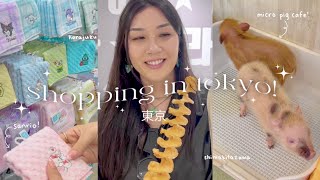 TOKYO shop with me!  harajuku, thrifting in shimokitazawa, pig cafe!