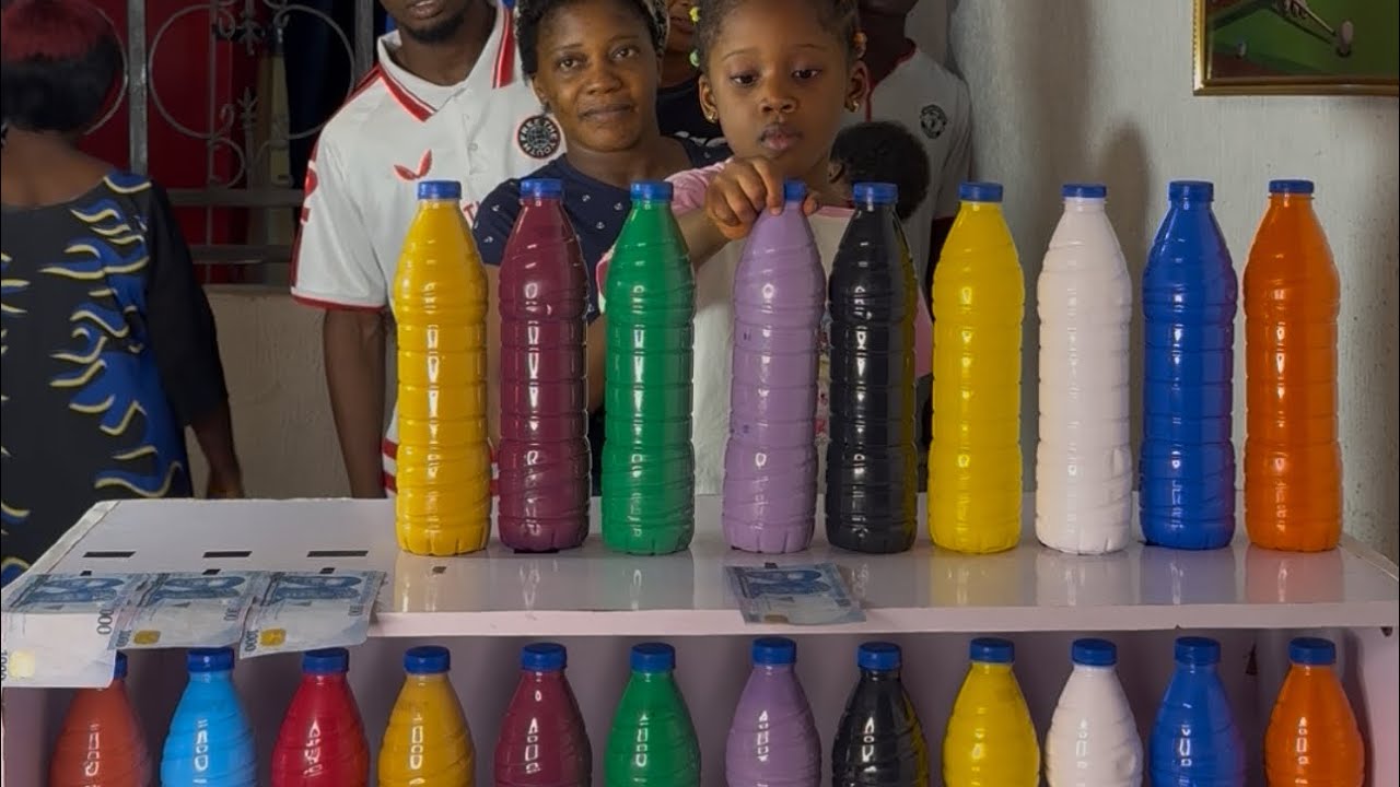 HOW TO MATCH THIS VERY FUNNY & ENTERTAINING 12 BOTTLE  COLOR CHALLENGE - BEST FAMILY GAME SHOW 