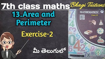 7th class maths in telugu||chapter-13 Area and Perimeter||Exercise-2