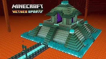 Minecraft 1.16 - Nether Portal Temple Pyramid (Speed Build)