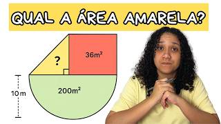 Questão de Matemática: Quanto Vale a Área Amarela da Figura?