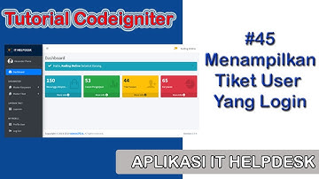 TUTORIAL CODEIGNITER 45# Menampilkan Tiket Sesuai User yang Login