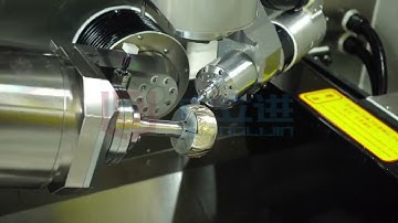 9 axis jewelry cnc machine cutting gold bangle. guanglijin.com