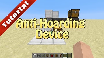 Minecraft Tutorial: Anti-Hoarding Device/Overflow Item Destroyer
