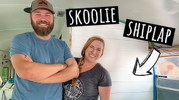 Skoolie Shiplap Install || 2020 Bus Conversion - Ep. 26 || TaleOfTwoSmittys