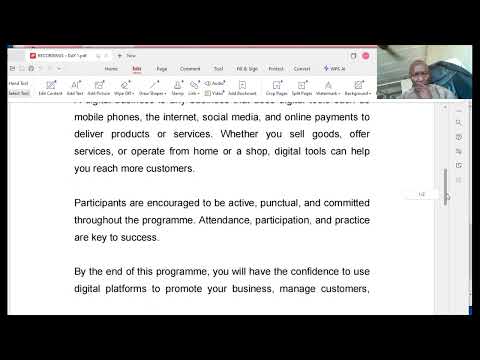 DAY 1 ORIENTATION TO THE WiDB DIGITAL BUSINESS TRAINING