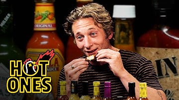 Jeremy Allen White Embraces Chaos While Eating Spicy Wings | Hot Ones