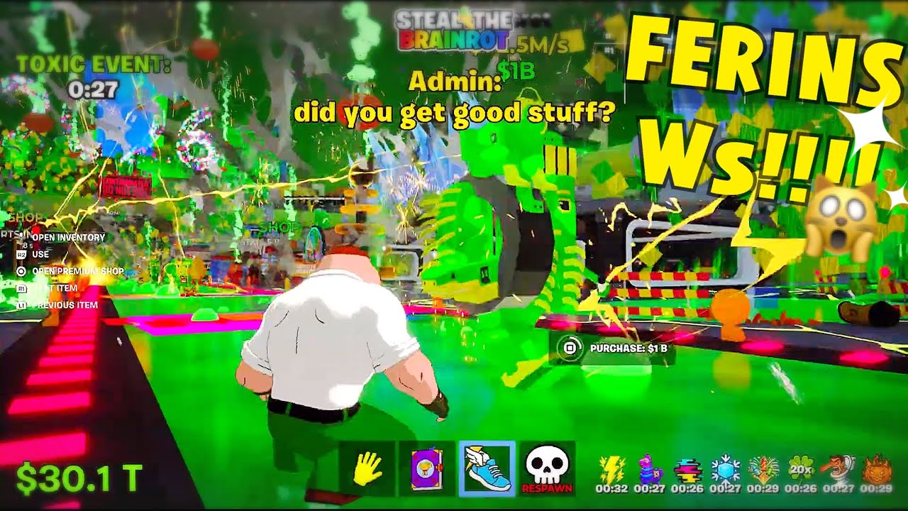 ADMIN ABUSE + TOXIC EVENT = INSANE FERINS Ws 🙀 Fortnite Steal the Brainrot, NEW CODES, MUTATIONS 