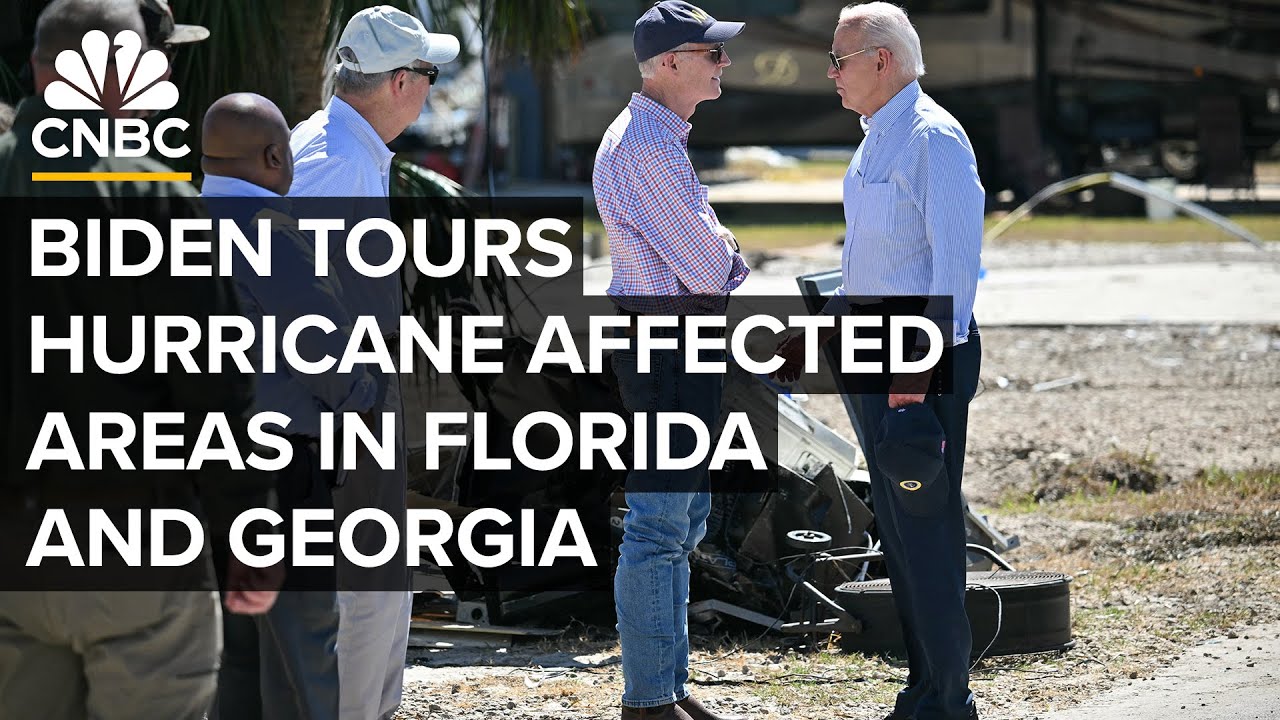 President Biden tours the damage from Hurricane Helene in Florida and ...