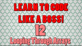 Beginner Java Tutorials: 12 Looping Through Arrays