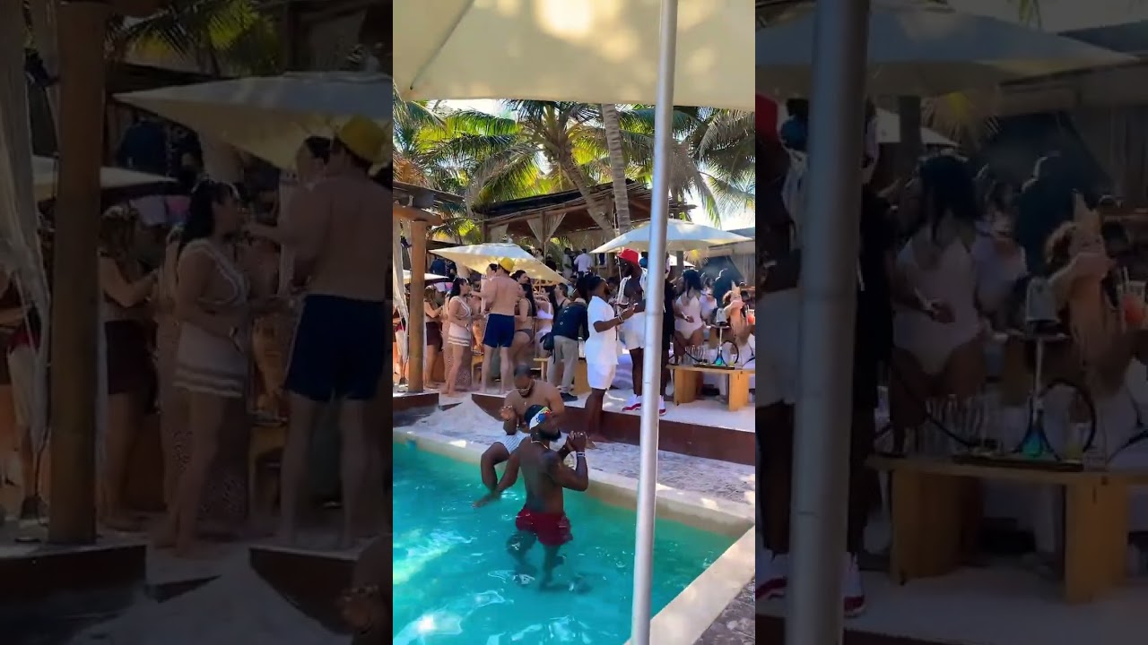 Mexico beach party tulum 