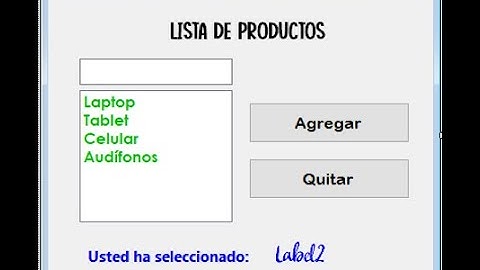 Ejemplo del uso de Listbox