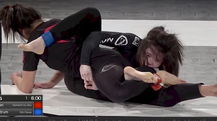 She sunk an arm bar with 20 seconds on the clock  ...