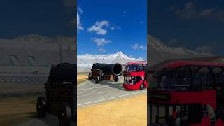 Massive Fireball Vs Bus! Will The Bus Survive? Watch Untill The End | BeamNG.drive #shorts