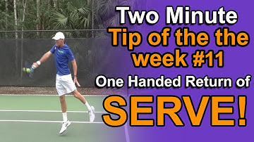 Tennis - One Handed Backhand Return Of Serve!