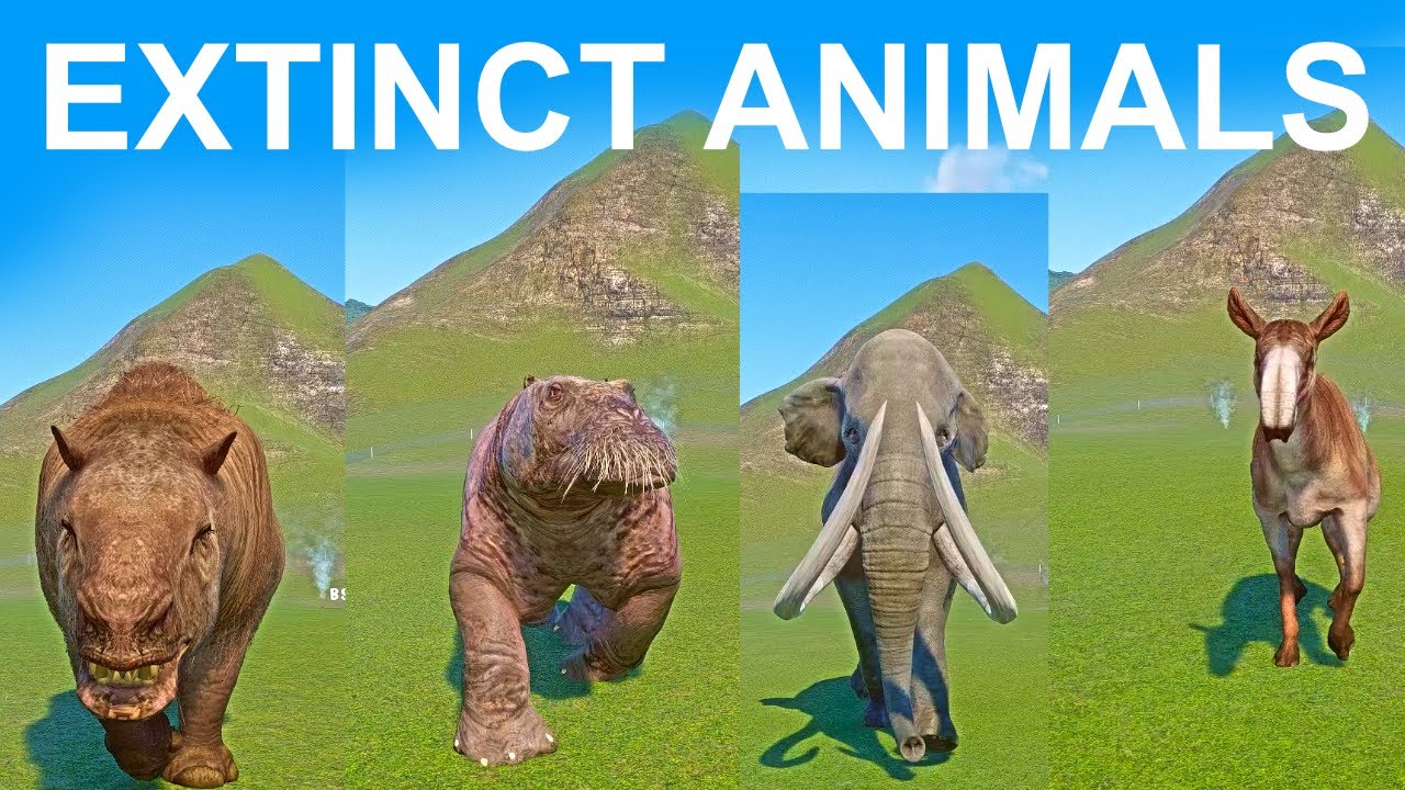 Гонка на скорость вымерших животных в Planet Zoo, включая Macrauchenia patachonica Imperial Mammoth