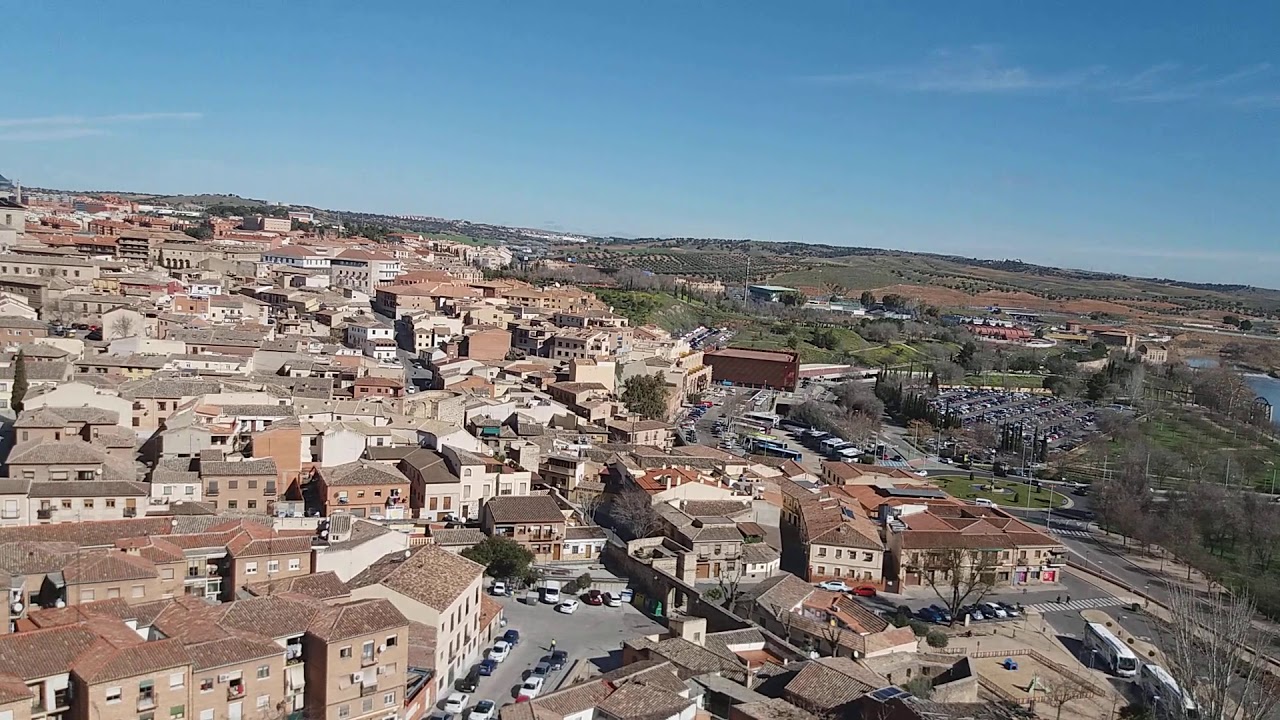 Toledo, Spain . Aerial view from old town.