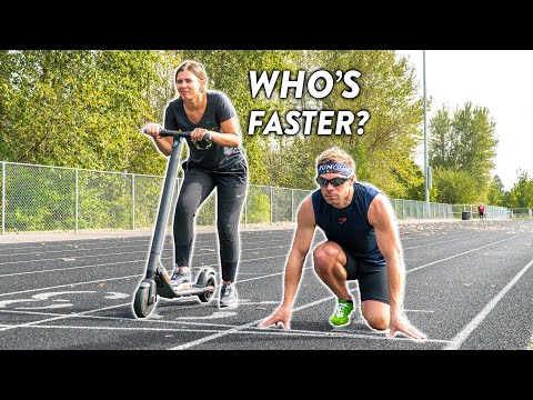 Olympic Runner Vs. Electric Scooter