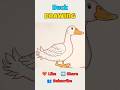 Cute Blue Duck Drawing | Easy & Simple Art | Sachin Draw Hub #drawingbirds #duckdrawing #shorts