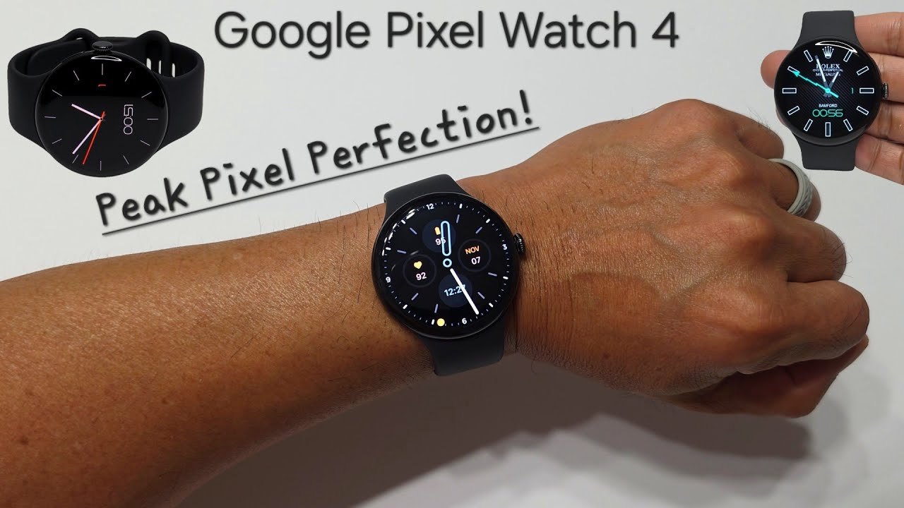Google Pixel Watch 4 45mm obsidian black unboxing and quick first 