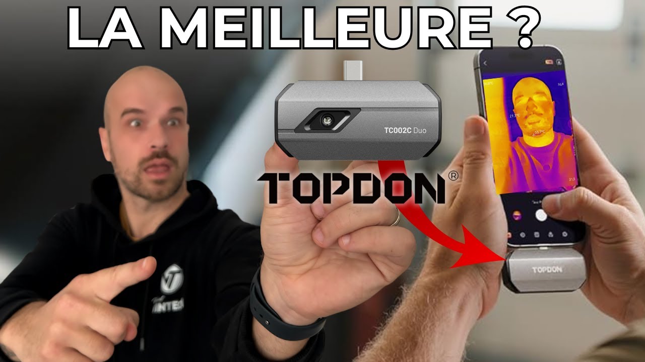 Cette CAMERA THERMIQUE à la MEILLEURE image que j'ai testé ! (TopDon TC002C Duo)