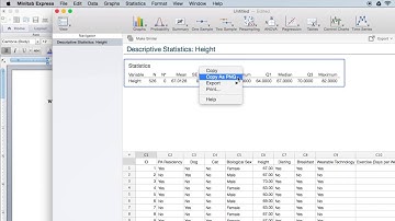 Copying Minitab Express Output Into a Word Document