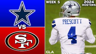 Cowboys vs. 49ers Simulation | Week 5 | Madden 24 Rosters PS5