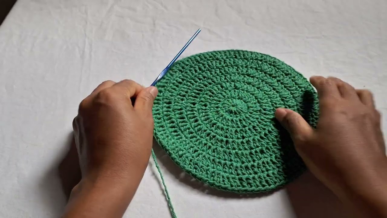 Base redonda de crochê 🧶 para Sousplat e tapete 