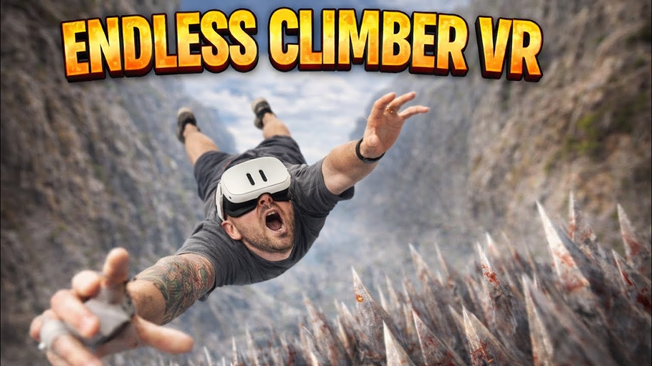 Я поскользнулся… и упал на шипы 😱 | Бесконечный скалолаз VR (Полная паника!)