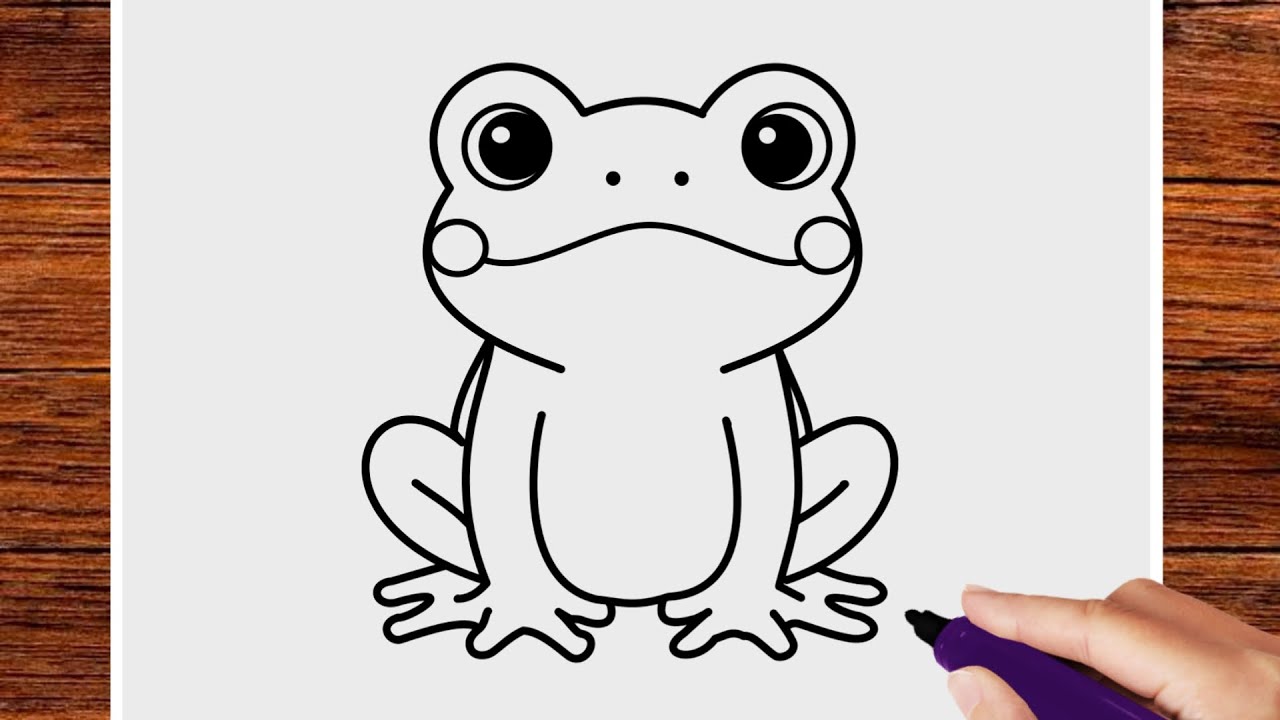 Rana di disegno | come disegnare la rana || how to draw frog | frog drawing | easy drawings