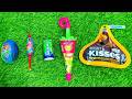 ASMR Dino Egg Candy Fruit Flavored Lollipop Candy Unwrapping Colorful Sweet Treats Eat 