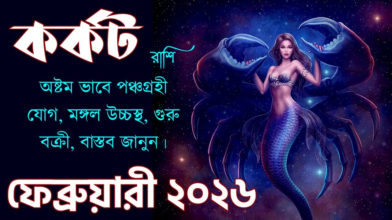 কর্কট রাশি ফেব্রুয়ারি ২০২৬ কেমন যাবে? Kark Rashi February 2026 - Cancer February 2026 - Cancer