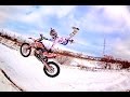 МОТОКРОСС  зимний УБОЙНЫЕ прыжки ВИРАЖИ падения покатушки Ковров  Motocross 2016 winter Russia