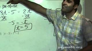 Algebra - Absolute Value Equations