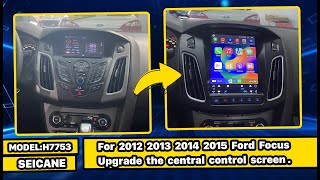 How to install Carplay & Android-auto for Ford Focus 2012 2013 2014 2015 with HD Tesla Touchscreen?