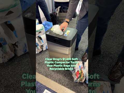 Clear Drop’s $1,400 Soft Plastic Compactor Turns Plastic Bags Into Recyclable Bricks ♻️