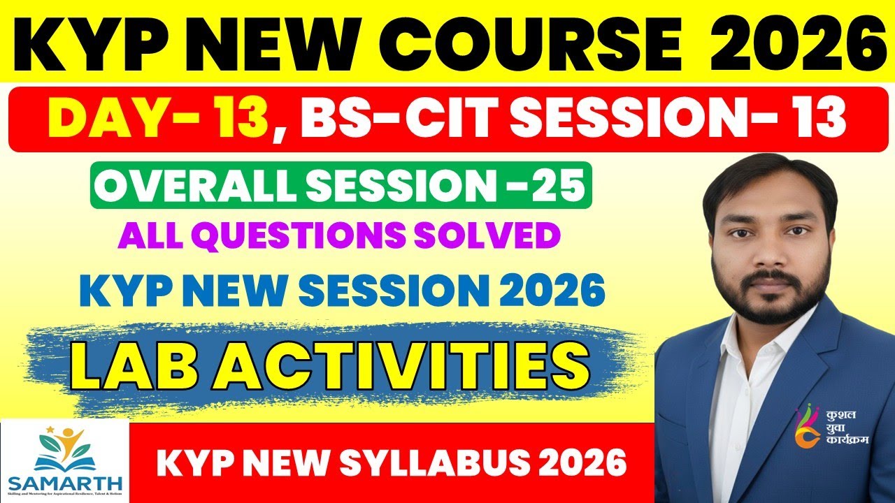 KYP Day 13 | BS-CIT Session 13 Lab Activity | KYP New Course 2026 | KYP Session 13 | BKS TIPS
