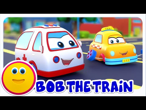 Bob The Train عجلات على سيارة الإسعاف مركبة أغنية فيديو كارتون للأطفال 