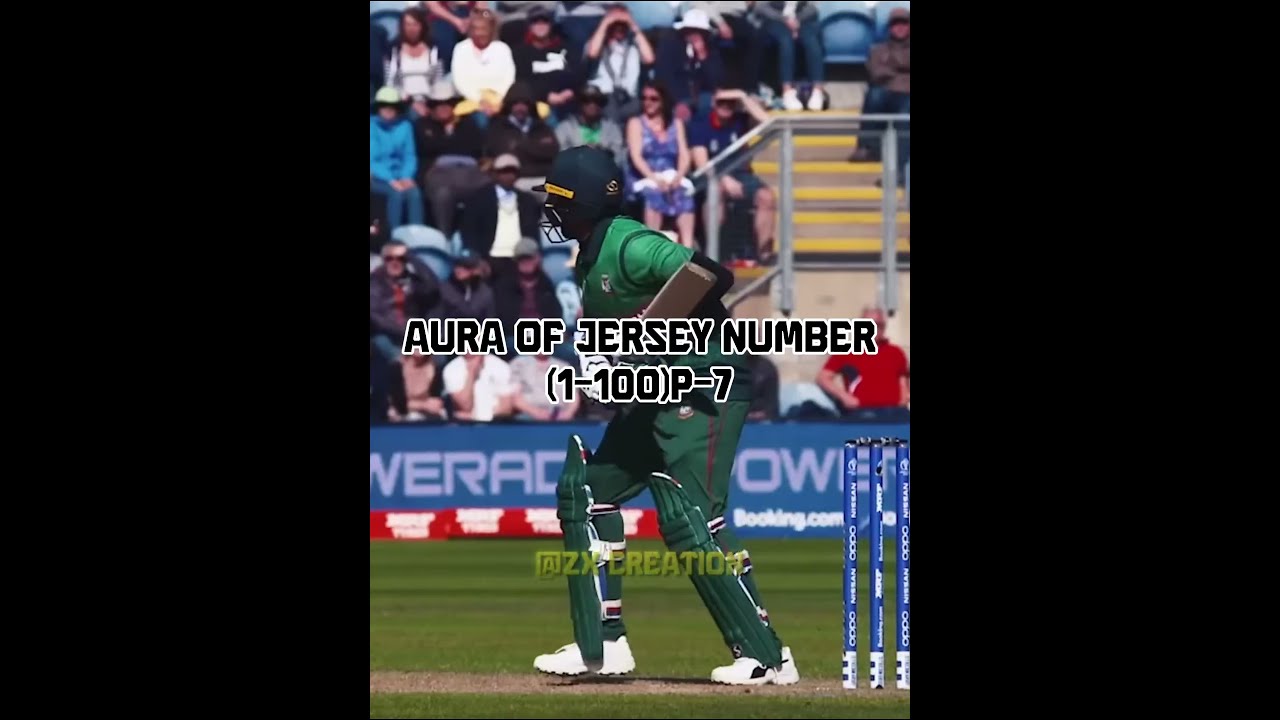 Aura Of Jersey Number 1 100 Part 7 ZX CREATION CRICKET Cricket Trending Shorts