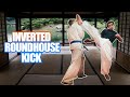 Uchi haisoku geri inverted roundhouse kick  full contact karate