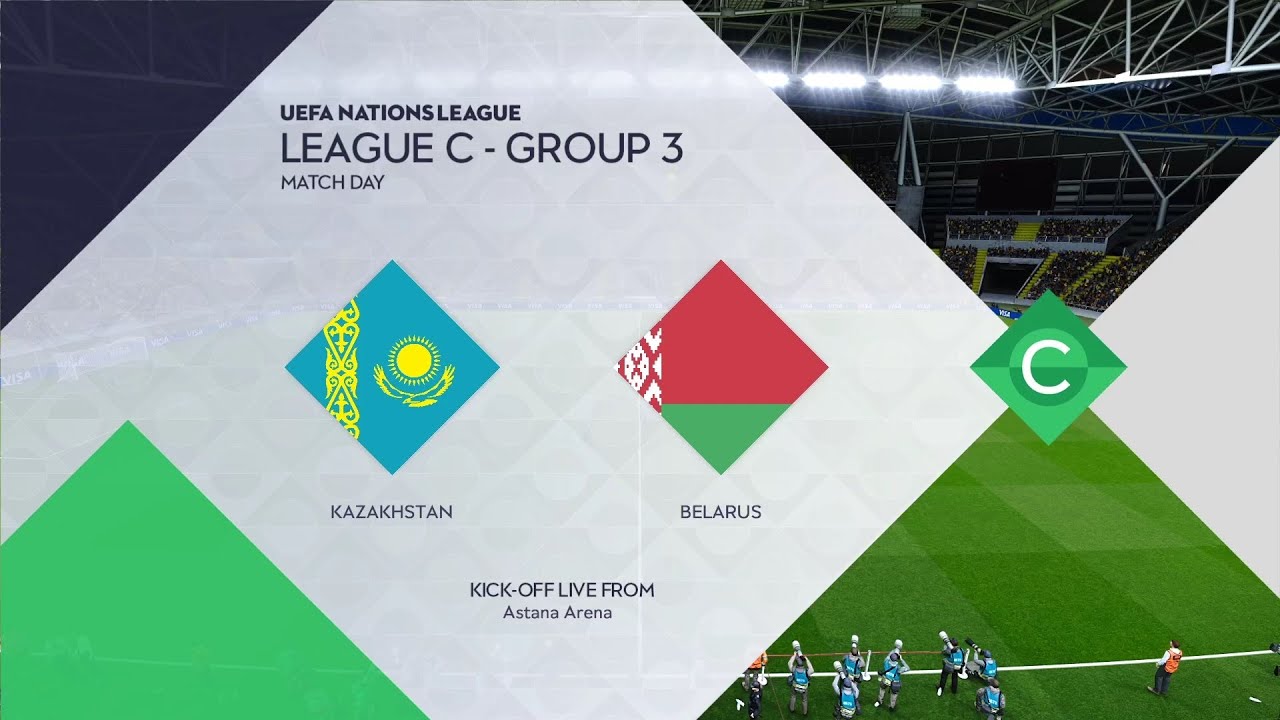 Kazakhstan vs Belarus | Astana Arena | 2022-23 UEFA Nations League | PES 2021