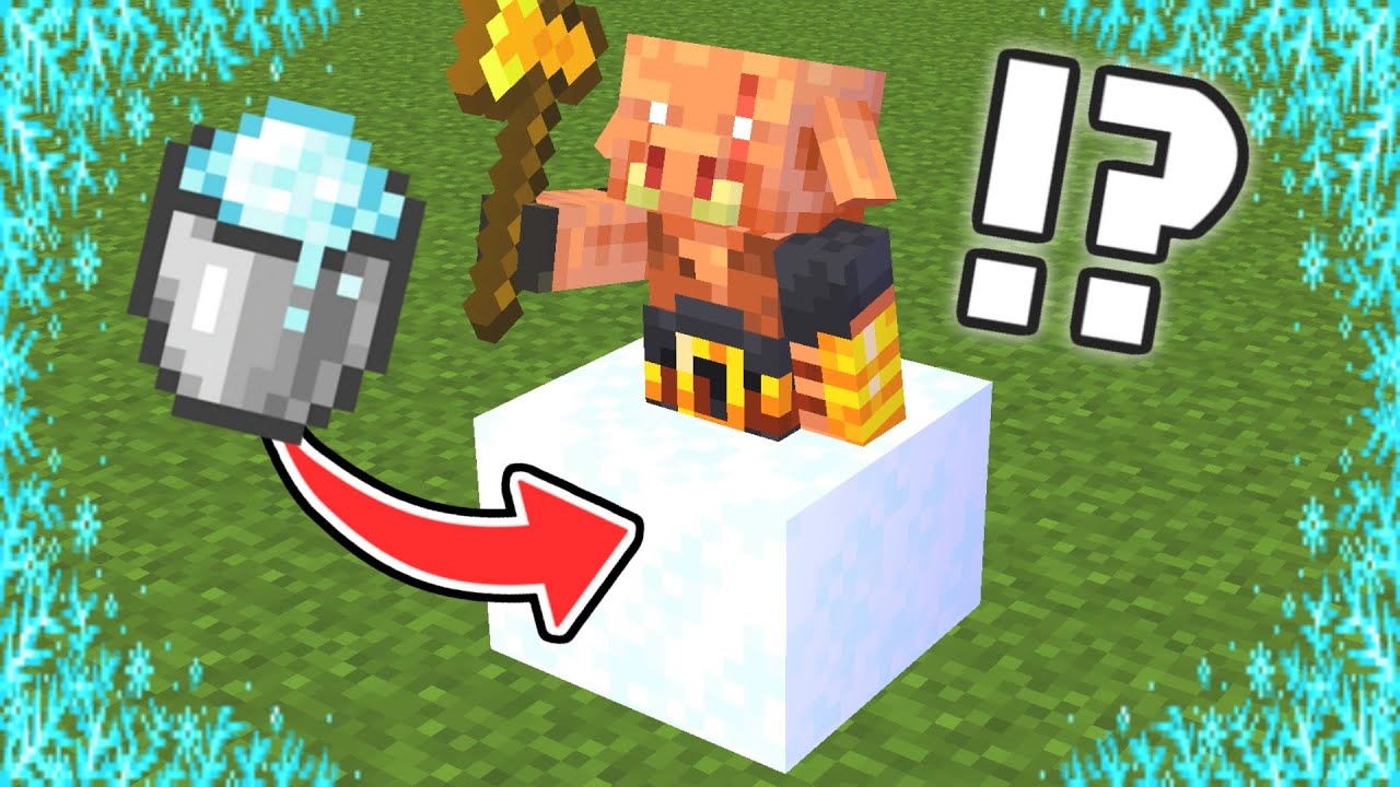粉雪ブロックにピグリンブルートを入れると何が起こる マイクラ Shorts マイクラ動画まとめ