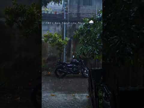 First rain feels like a movie....🌧#shorts #rain #ronin #bike